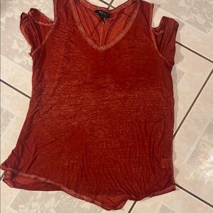 Style & Co Red Sleeveless Tank Top with Cut Out Design